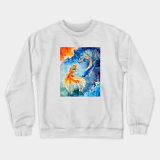 Watercolor Siamese Fighting Fish Crewneck Sweatshirt